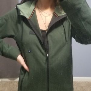 Abercrombie green althletic zip-up jacket